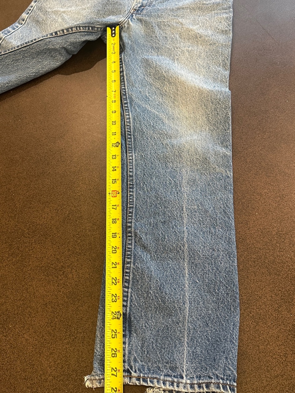 Vintage 1985 Levi’s 501 Orange Tab Jeans 34x30 USA Faded Distressed Hem - Picture 14 of 17